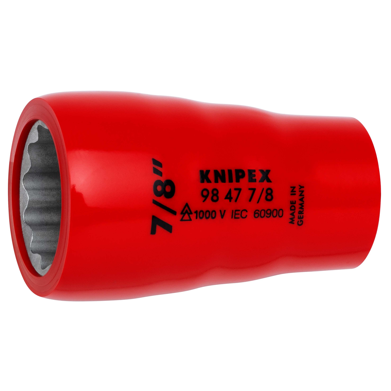 Douille - 7/8 - Carré femelle 1/2 - 12 pans - Gainage surmoulé isolé 1000V KNIPEX - 984778