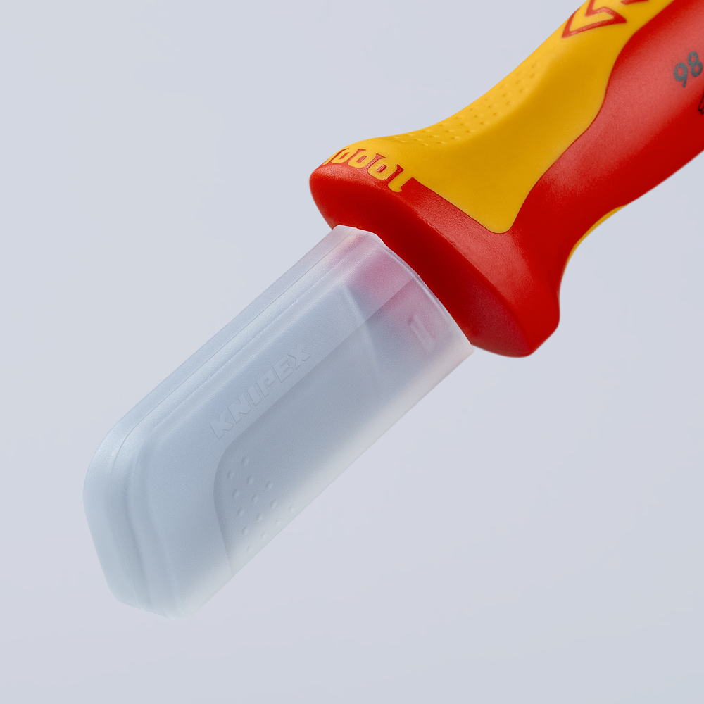 Couteau d'électricien pour câbles avec capuchon isolé KNIPEX - 9852