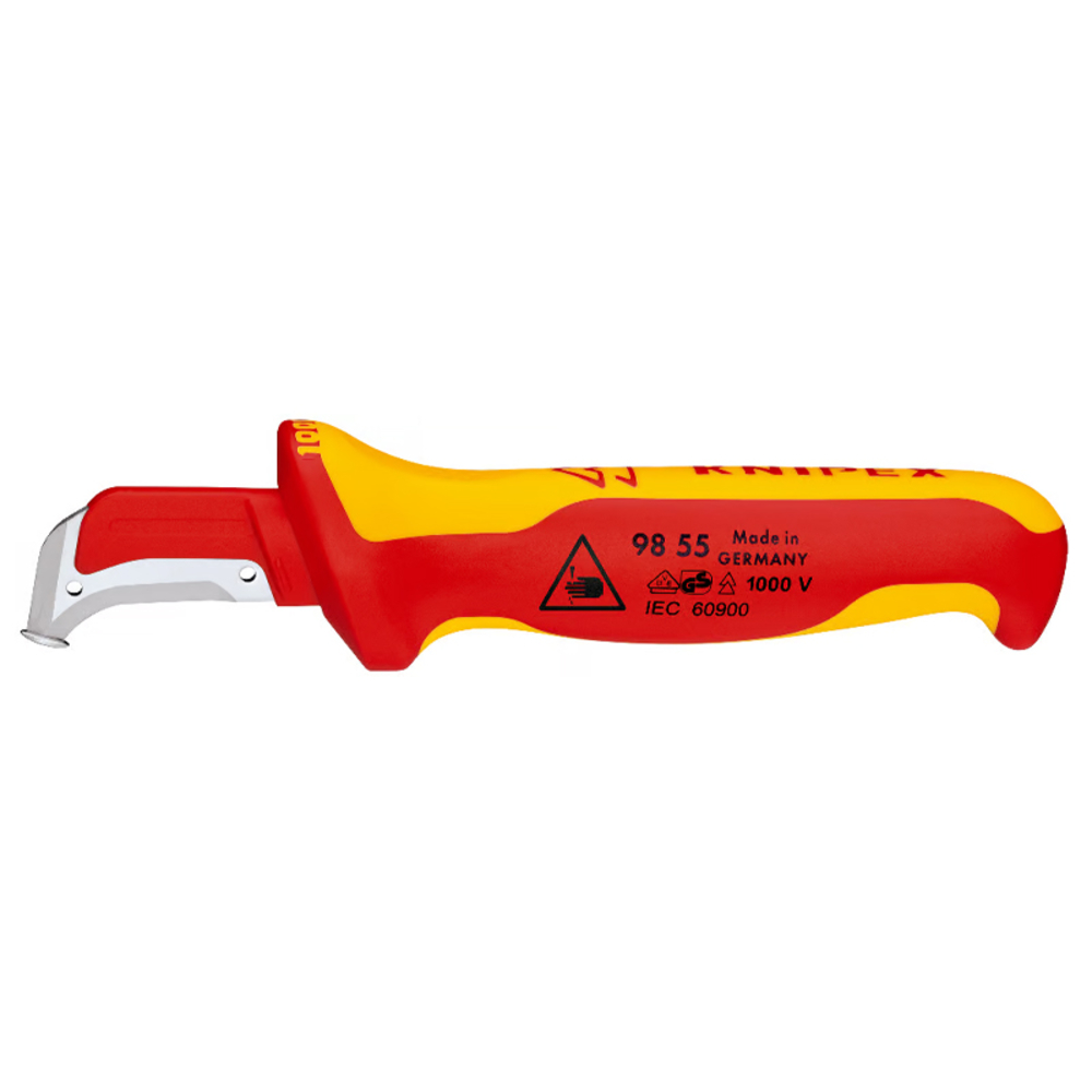 Couteau de dénudage avec sabot de guidage KNIPEX - 9855