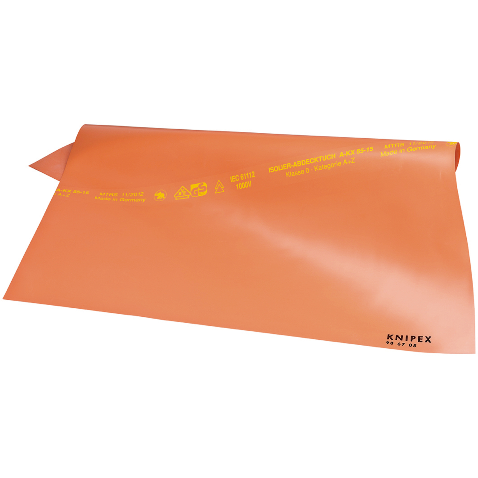 Nappe isolante en caoutchouc - 500 x 500 x 1mm - Isolation 1000V KNIPEX - 986705