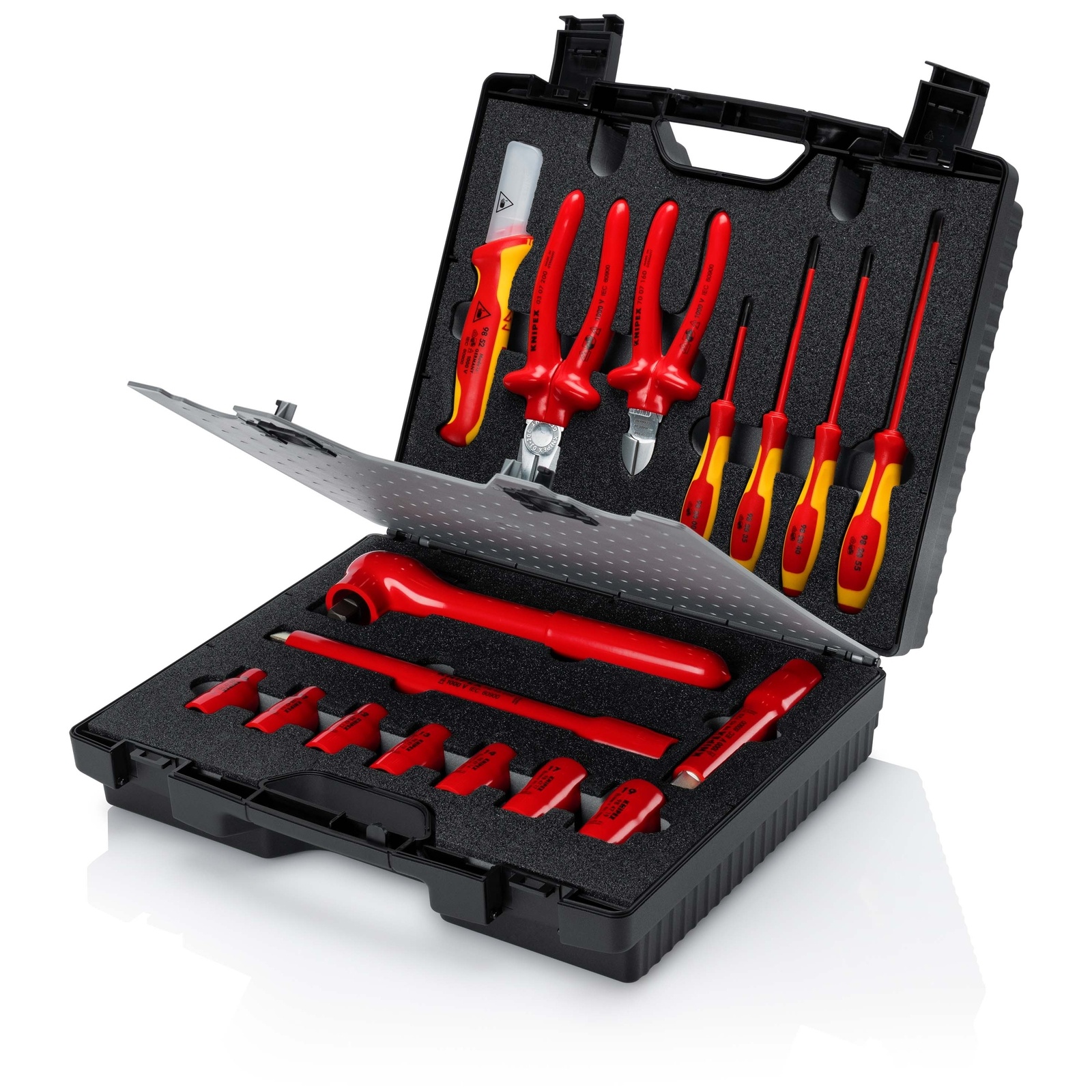 Coffret assortiment - 17 outils pour électricien - Isolés 1000V KNIPEX - 989911