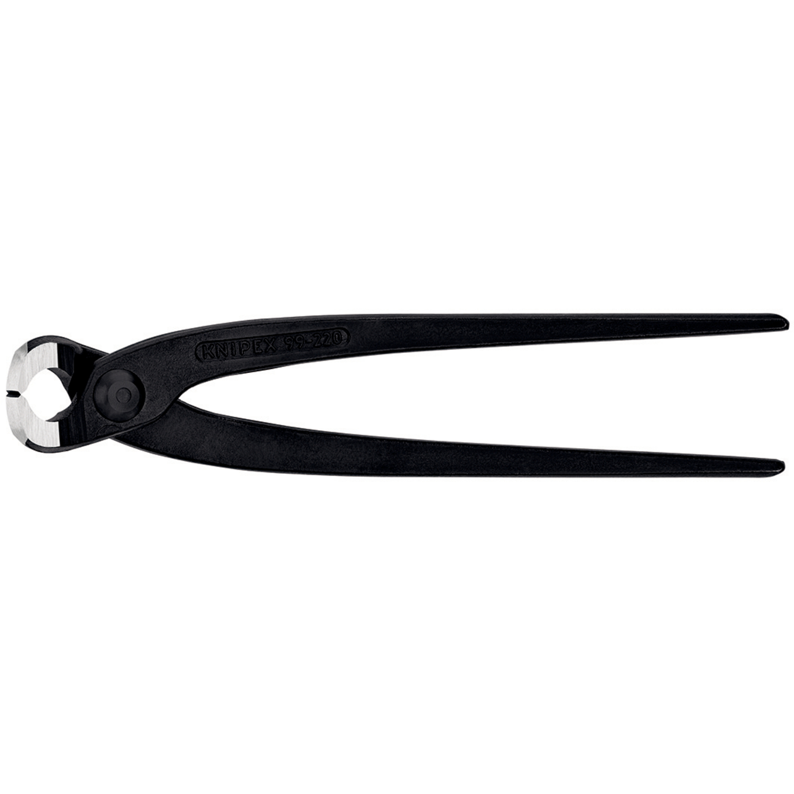 Tenaille russe 220mm noire - Tête polie étroite 12mm - Capacité de coupe 2,4mm KNIPEX - 9900220K12