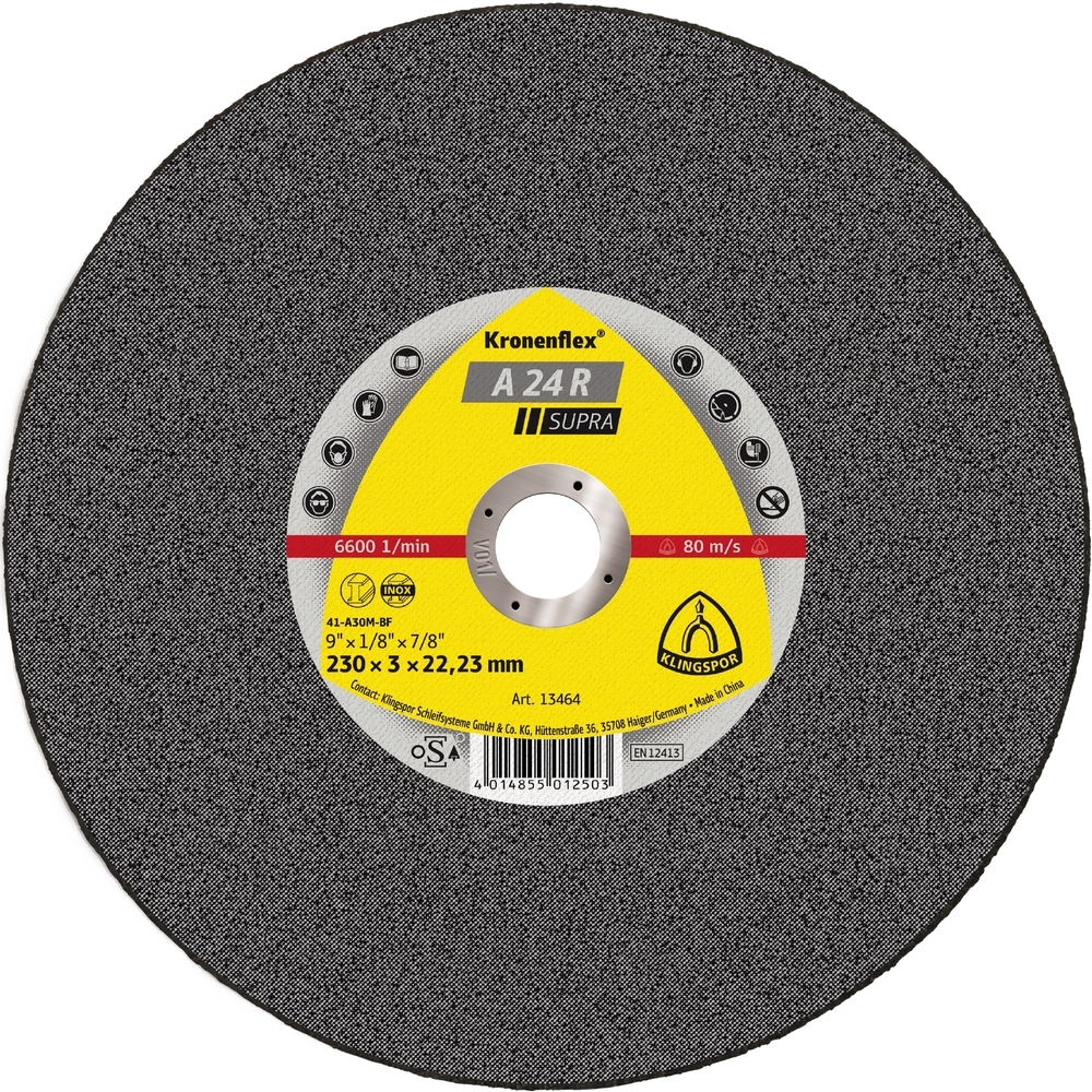 25 Disques à tronçonner KT SUPRA A24R S GEK 100X2,5X16 KLINGSPOR - 13754