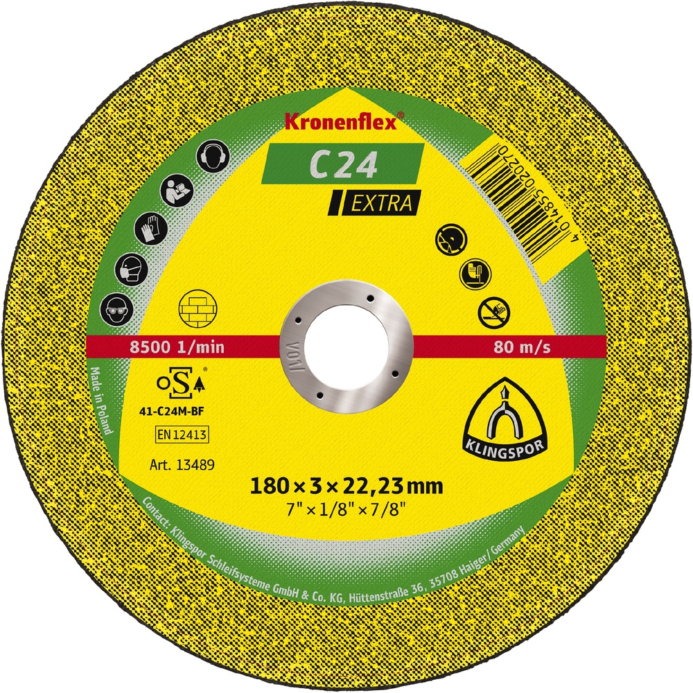 25 Disques à tronçonner KT EXTRA C24EX S GEK 115X2,5X22,23 KLINGSPOR - 188462