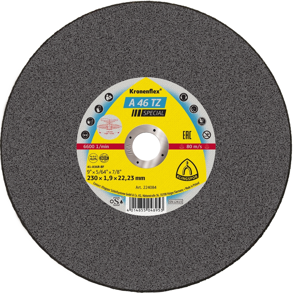 25 Disques à tronçonner KT SPECIAL A46TZ S GER 100X1,6X16 KLINGSPOR - 194071