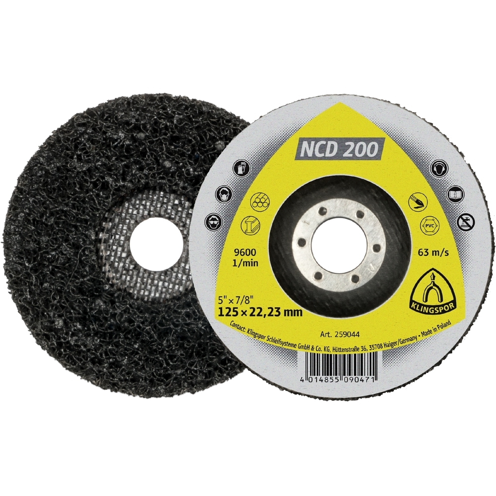 5 Roues texture compact VK NCD200 VFS 115X22,23 KLINGSPOR - 259043