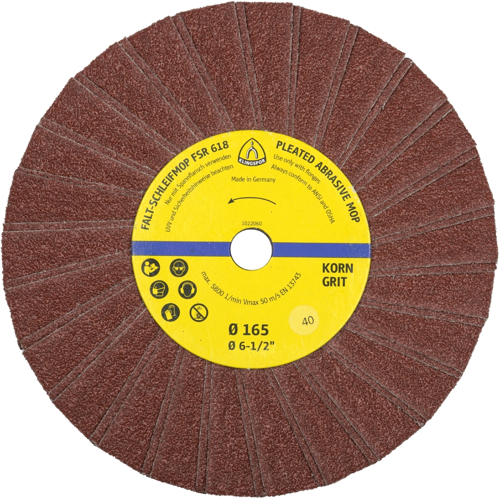 10 Roues à lamelles MR FSR618 LS309X 150 S 165X14 1R2F KLINGSPOR - 25998