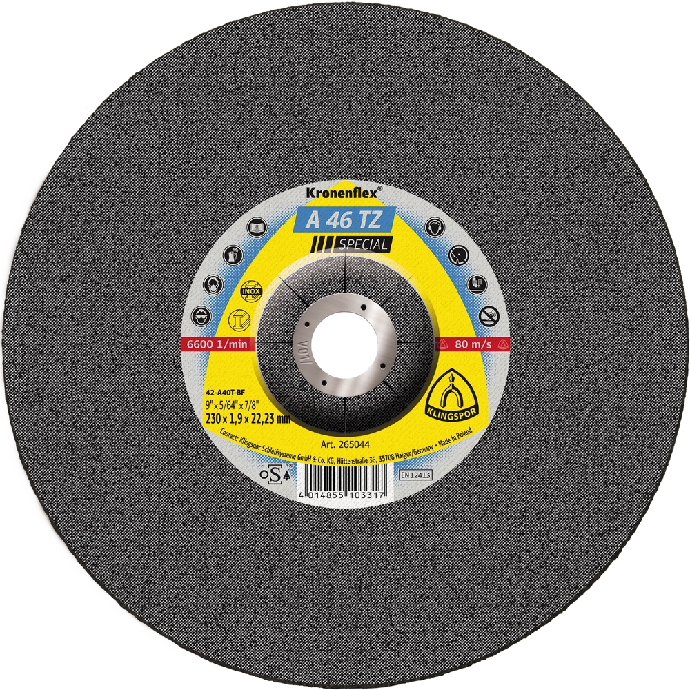 25 Disques à tronçonner KT SPECIAL A46TZ S GEK 230X1,9X22,23 KLINGSPOR - 265044