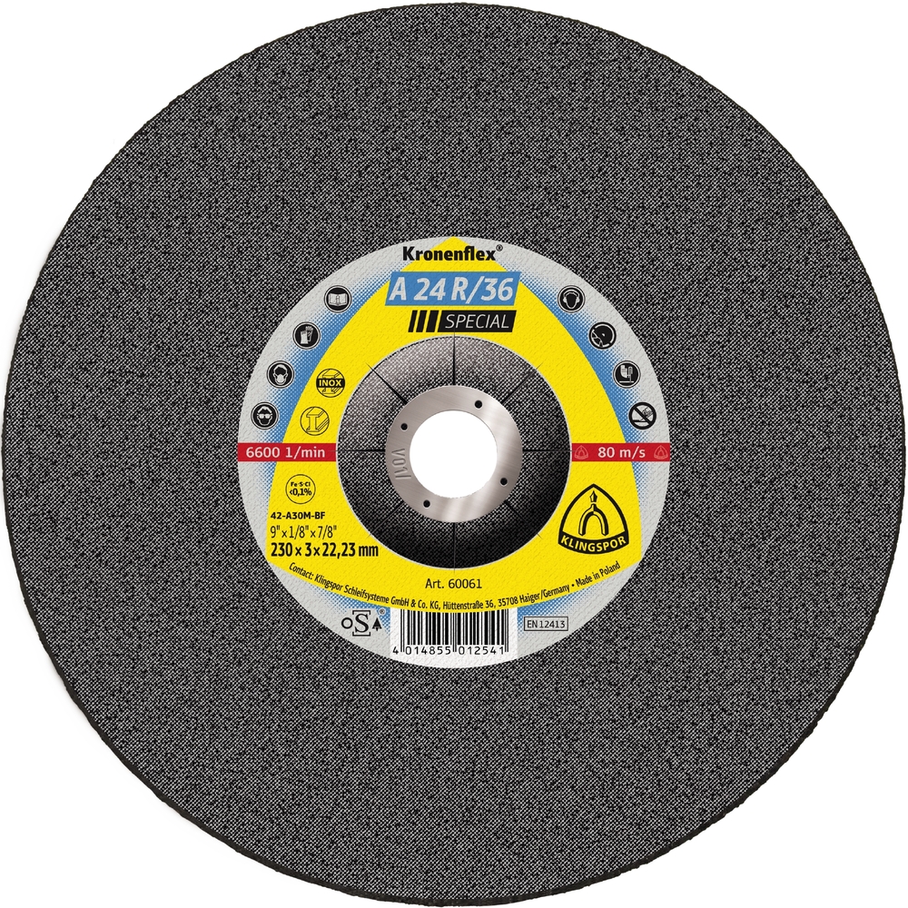 25 Disques à tronçonner KT SPECIAL A24R36 S GEK 125X2,5X22,23 KLINGSPOR - 2825
