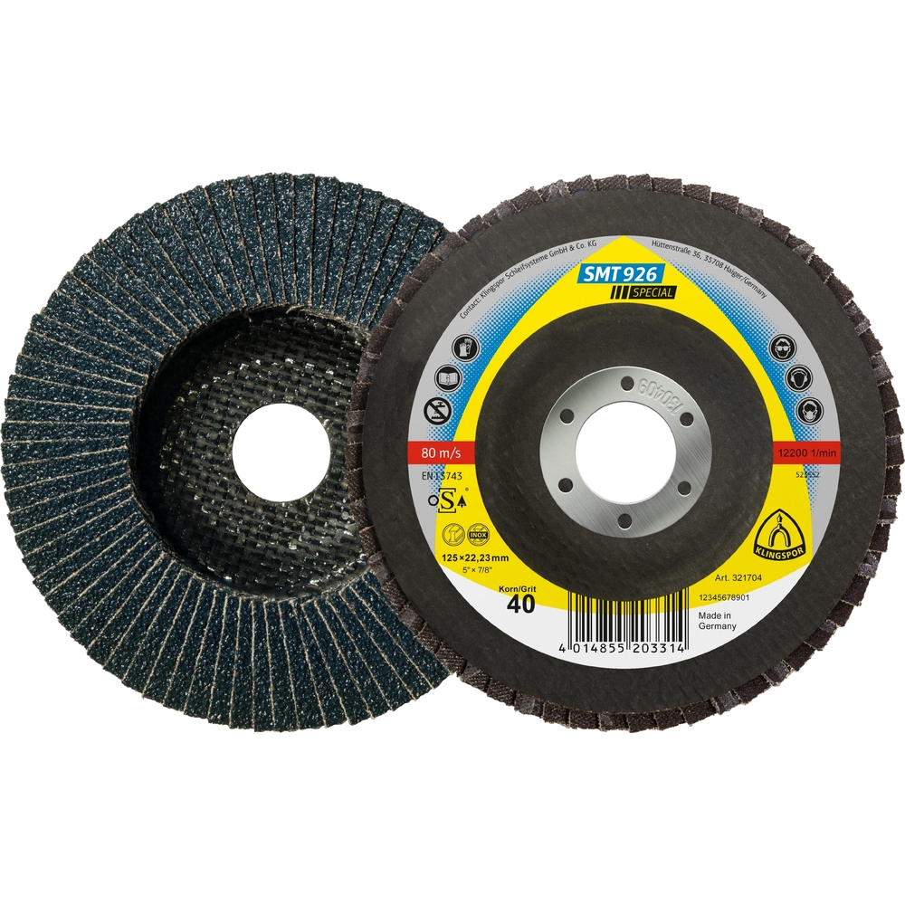 10 Plateaux à lamelles TE SPECIAL SMT926 CS461X 60 N GEW 125X22,23 KLINGSPOR - 321707