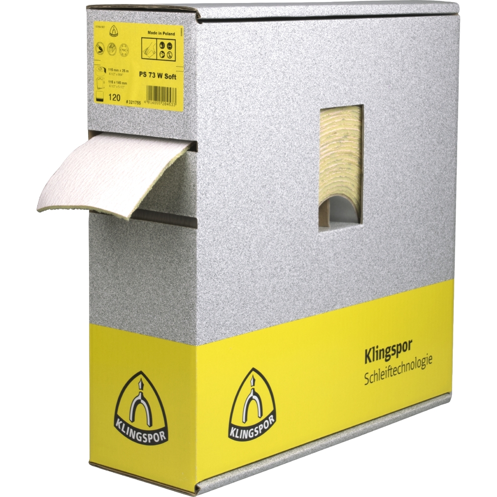 Rouleau abrasif RO PS73BWF 320 S 115X25000 140PERF KLINGSPOR - 321758