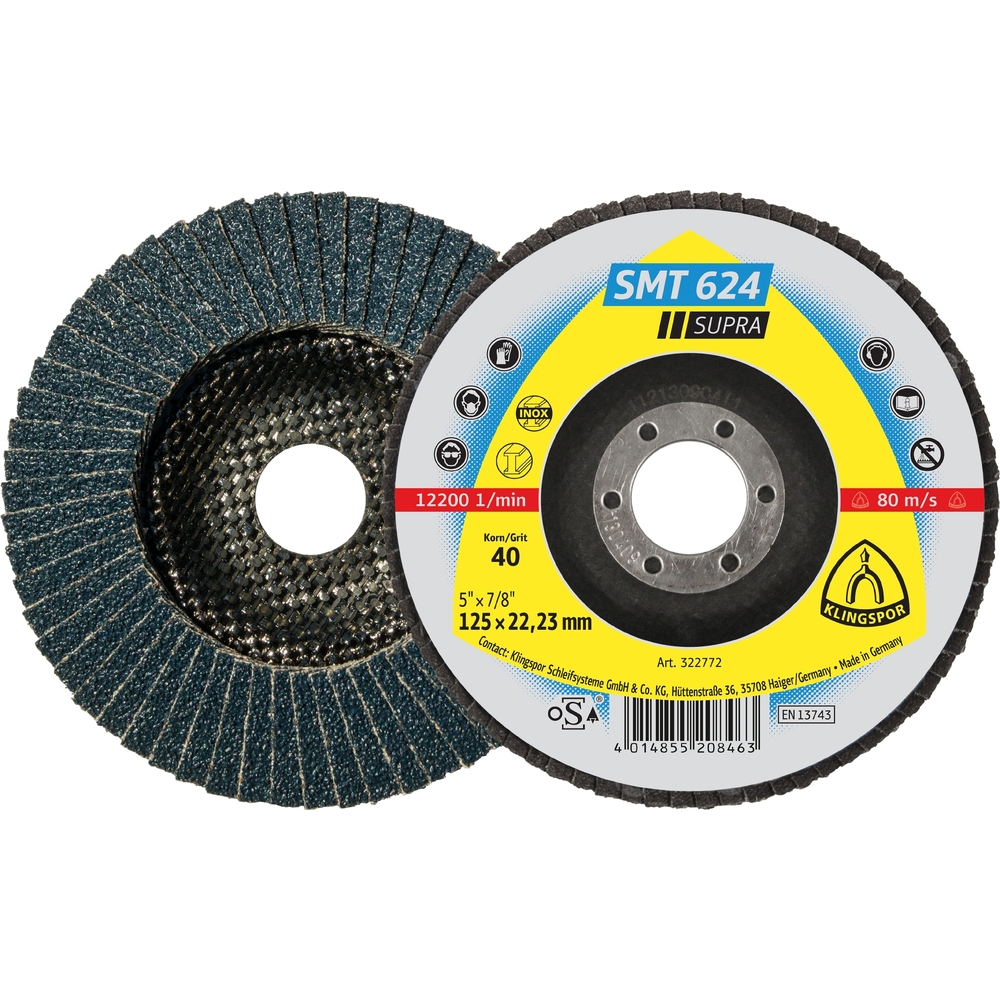 10 Plateaux à lamelles TE SUPRA SMT624 CS461X 120 N GEW 180X22,23 KLINGSPOR - 322787