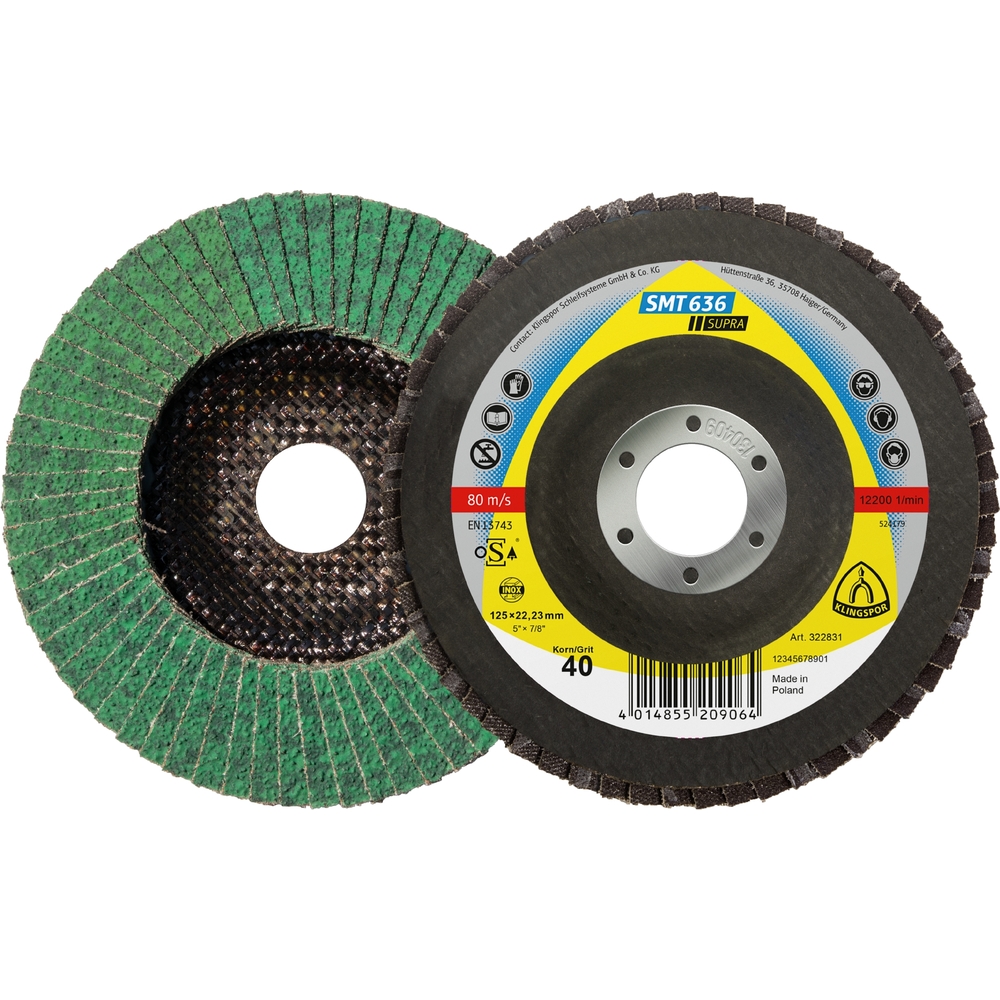 10 Plateaux à lamelles TE SUPRA SMT636 CS451X 80 N GEW 115X22,23 KLINGSPOR - 322828