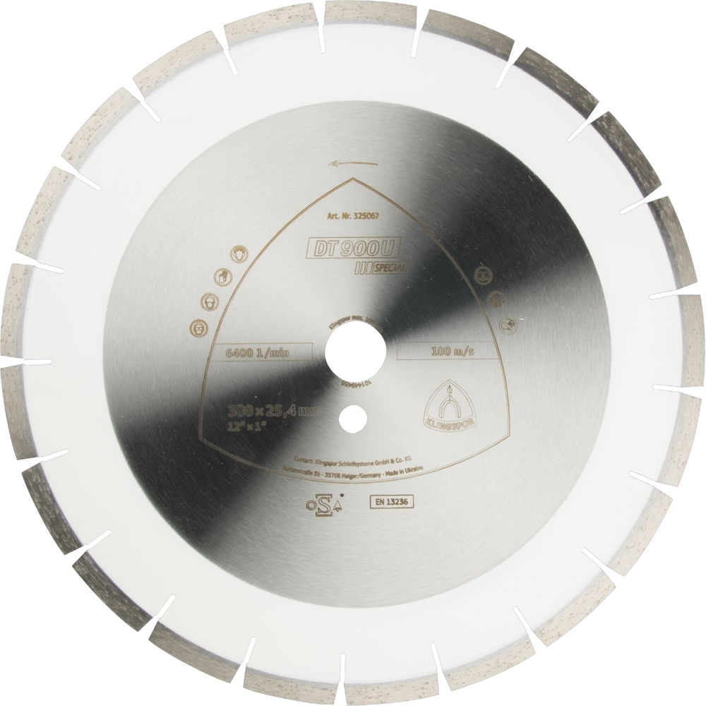Disques à tronçonner diamantés DT SPECIAL DT900U S 450X3,6X30 32E 10 KLINGSPOR - 325175