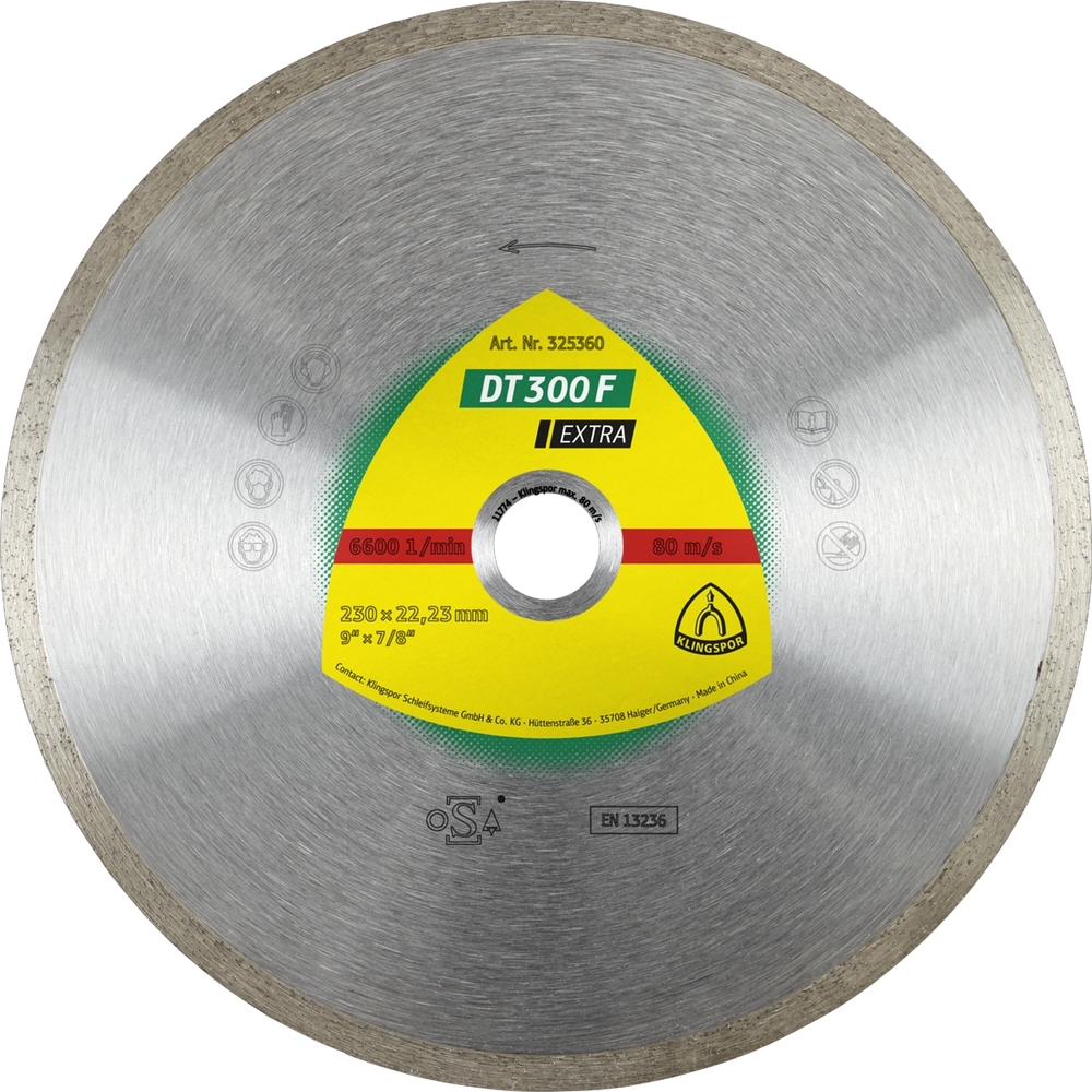 Disques à tronçonner diamantés DT EXTRA DT300F S 230X1,9X22,23 GR 7 KLINGSPOR - 325360