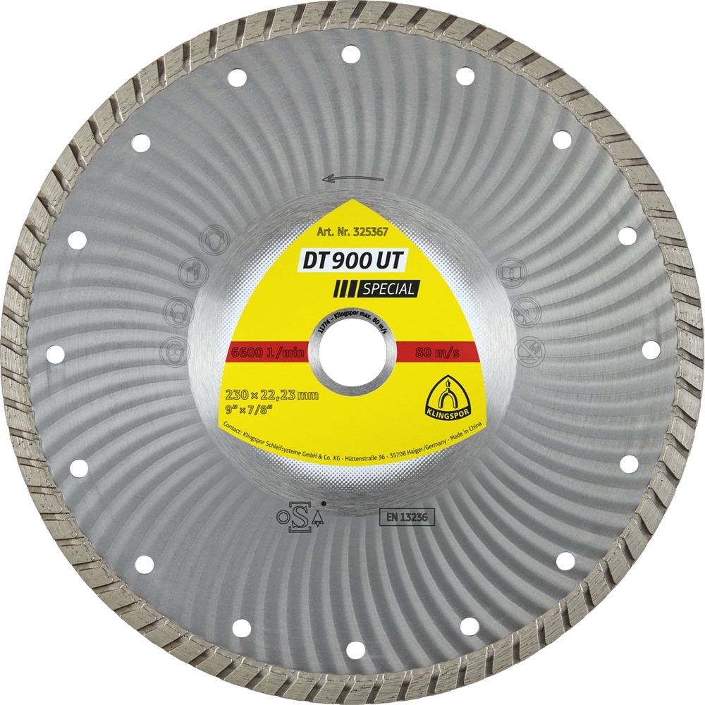 Disques à tronçonner diamantés DT SPECIAL DT900UT S 125X2,2X22,23 GRT 1 KLINGSPOR - 325365
