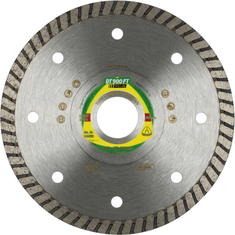 Disques à tronçonner diamantés DT SPECIAL DT900FT S 115X1,4X22,23 GRT 7 KLINGSPOR - 325392