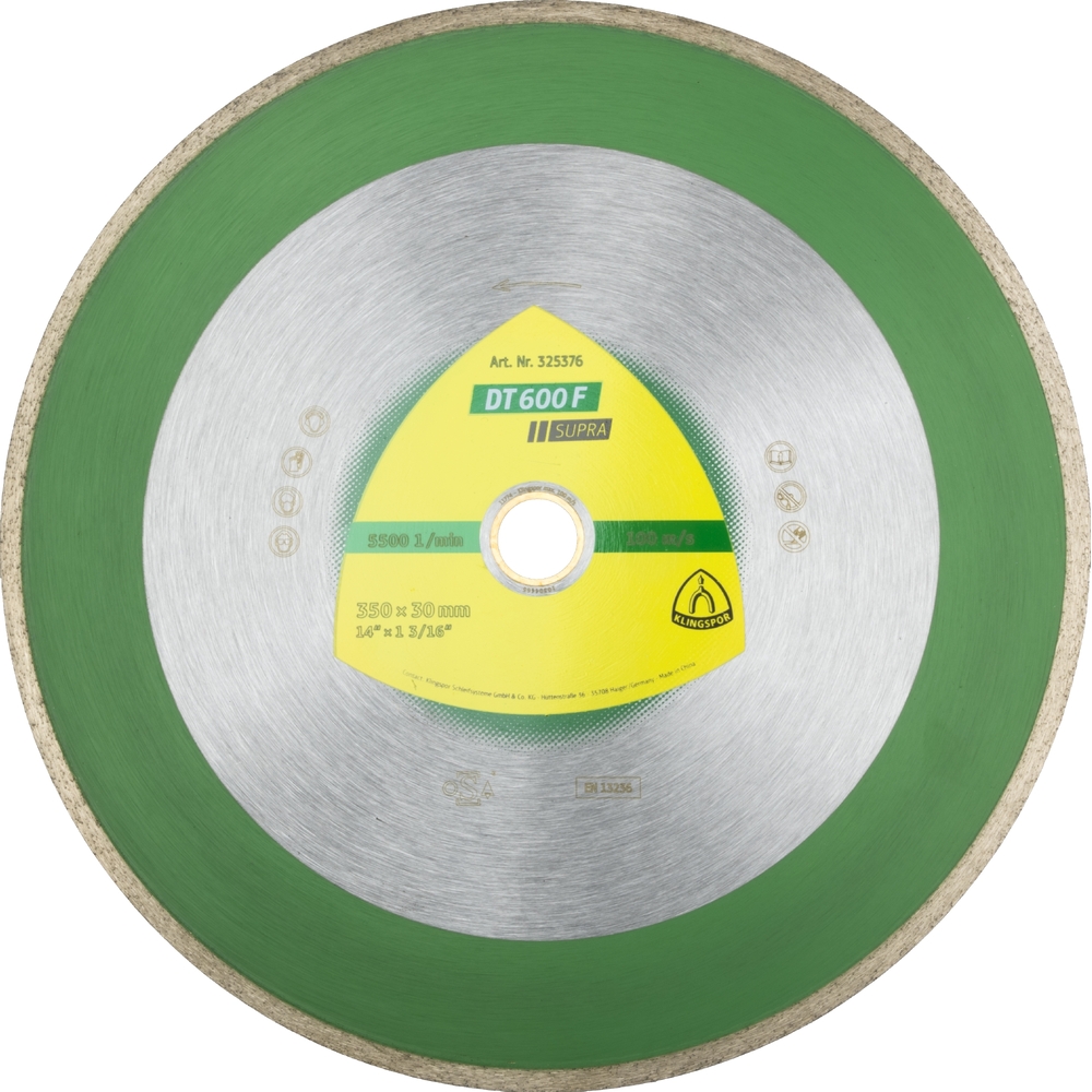 Disques à tronçonner diamantés DT SUPRA DT600F S 180X1,6X30 GR 7 KLINGSPOR - 325455