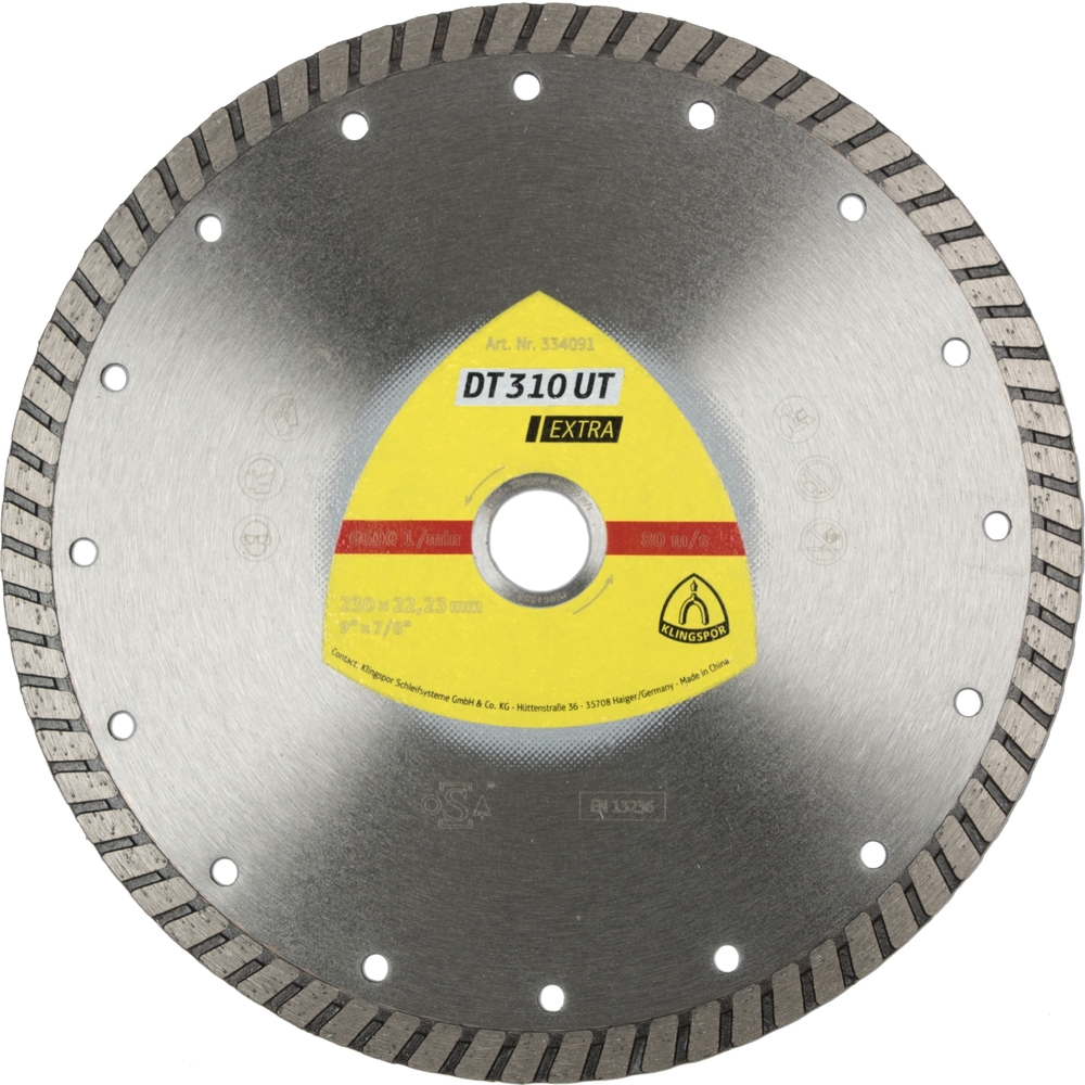 Disques à tronçonner diamantés DT EXTRA DT310UT S 100X2X22,23 GRT 10 KLINGSPOR - 334087