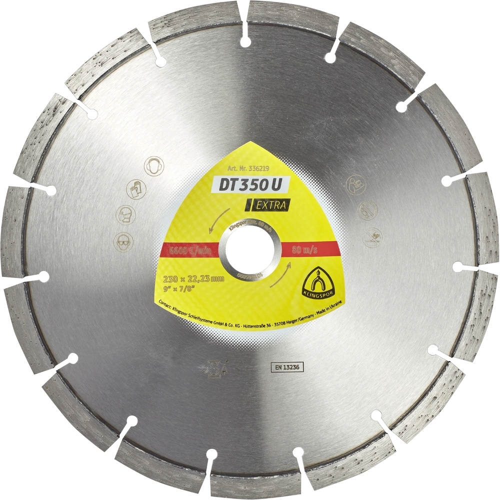 Disques à tronçonner diamantés DT EXTRA DT350U S 115X2,4X22,23 8S 10 KLINGSPOR - 336214