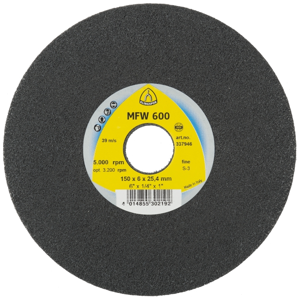 5 Roues texture compact VK MFW600 VU FI S 150X6X25,4 KLINGSPOR - 337946