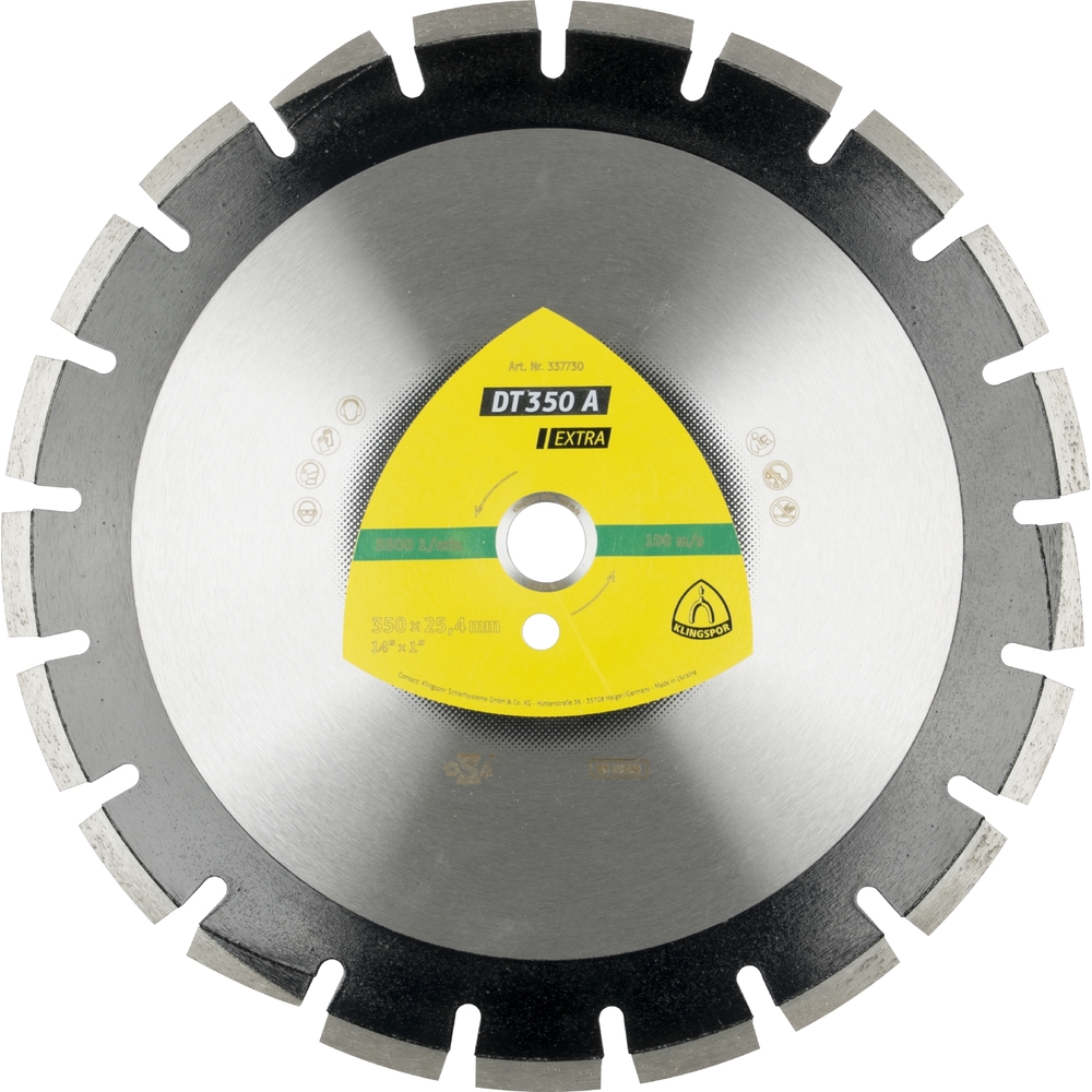 Disques à tronçonner diamantés DT EXTRA DT350A S 400X3,6X25,4 24W 10 KLINGSPOR - 349237