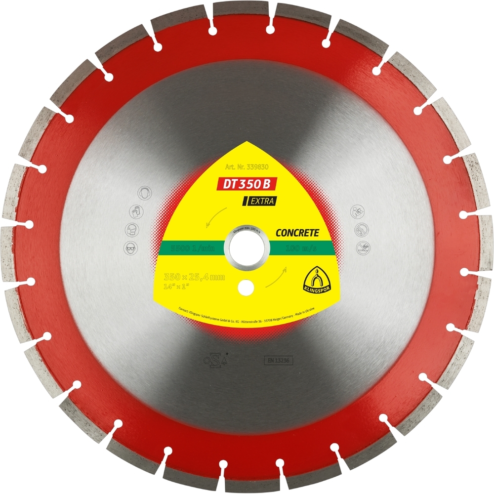 Disques à tronçonner diamantés DT EXTRA DT350B S 400X3,6X25,4 28S 10 KLINGSPOR - 351133