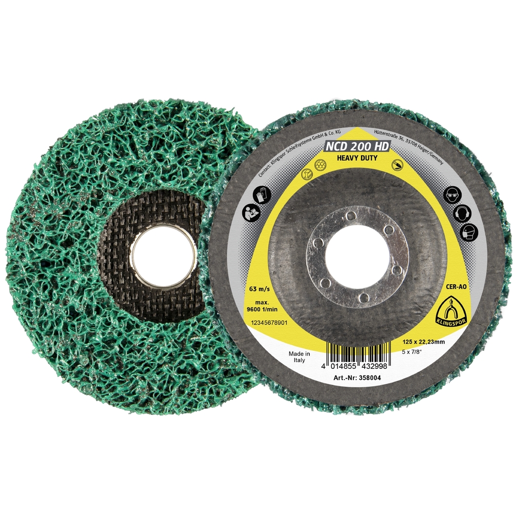 5 Roues texture compact VK NCD200HD VSI S 125X22,23 KLINGSPOR - 358004