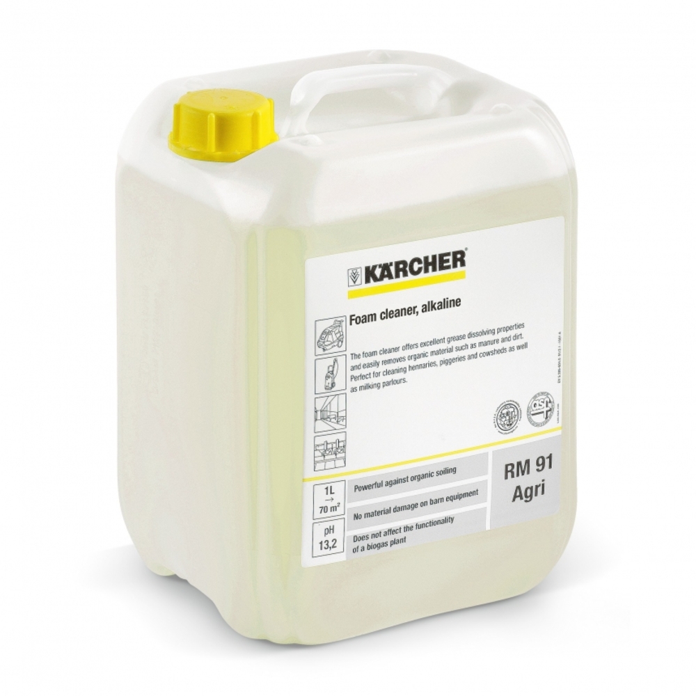 Mousse de nettoyage alcaline KÄRCHER RM 91 AGRI 10 litres - 6.295-654.0