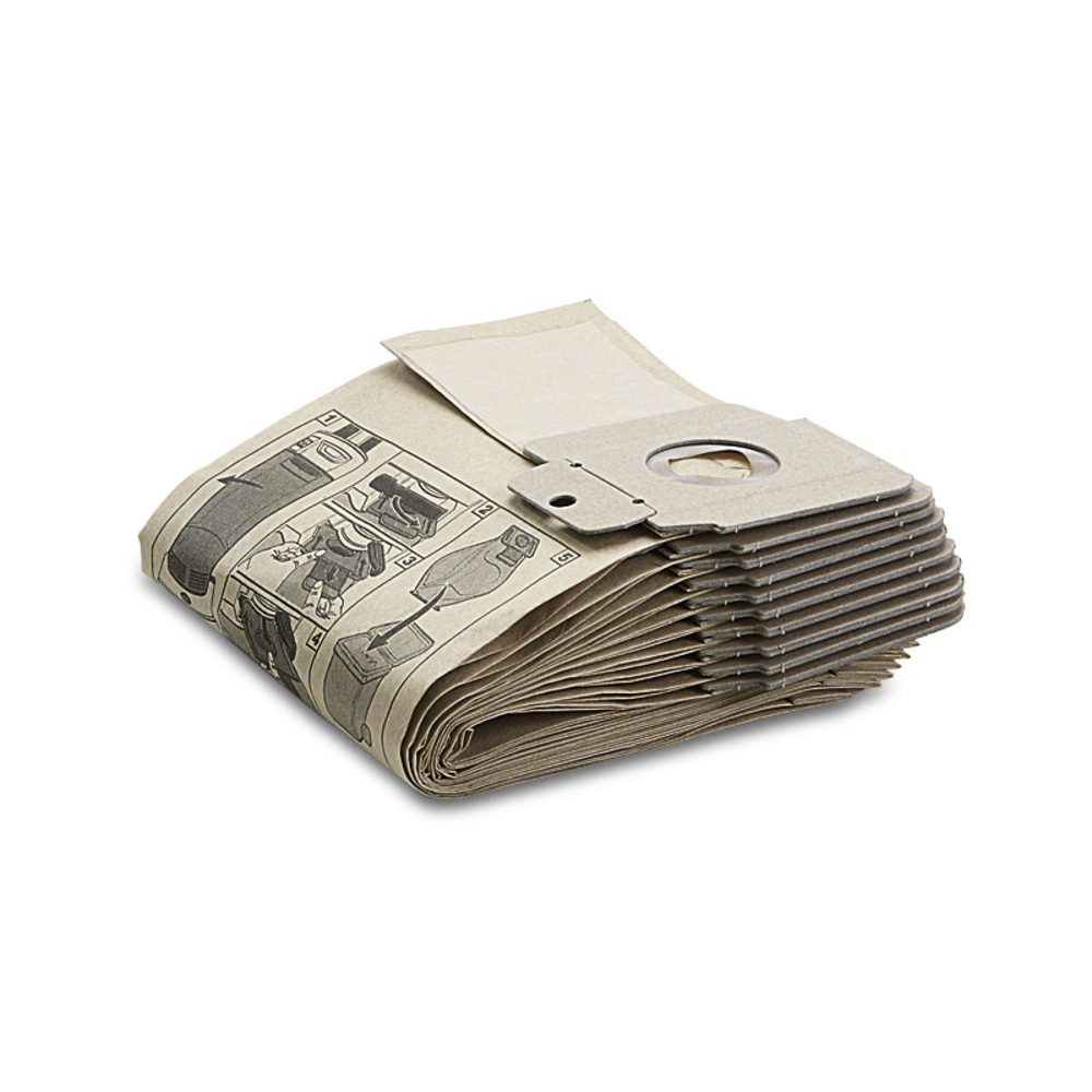 Sacs filtrants papier 300 pièces pour CV 30/1 - CV 38/1 - CV 38/2 - CV 48/2 KÄRCHER - 6.904-303.0