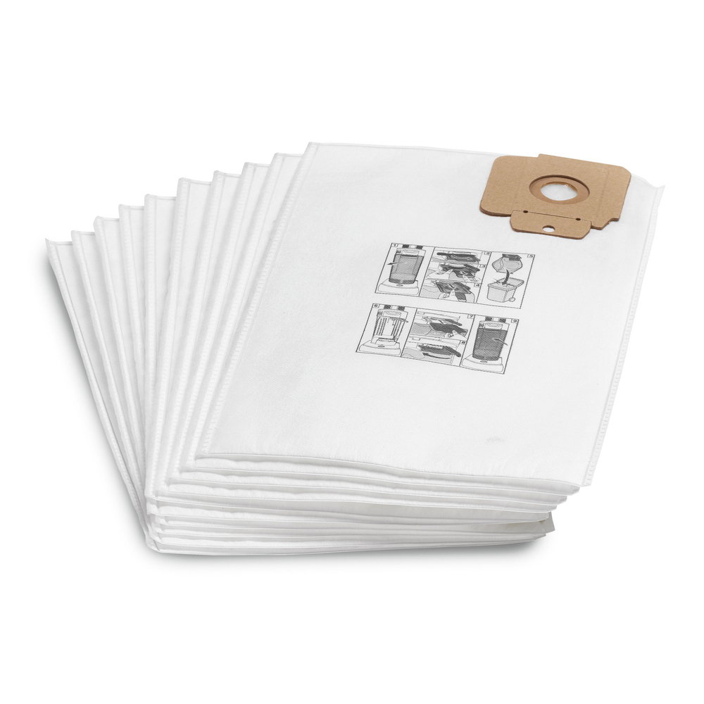 Sacs filtrants non tissés Lot de 10 KÄRCHER - 6.904-305.0