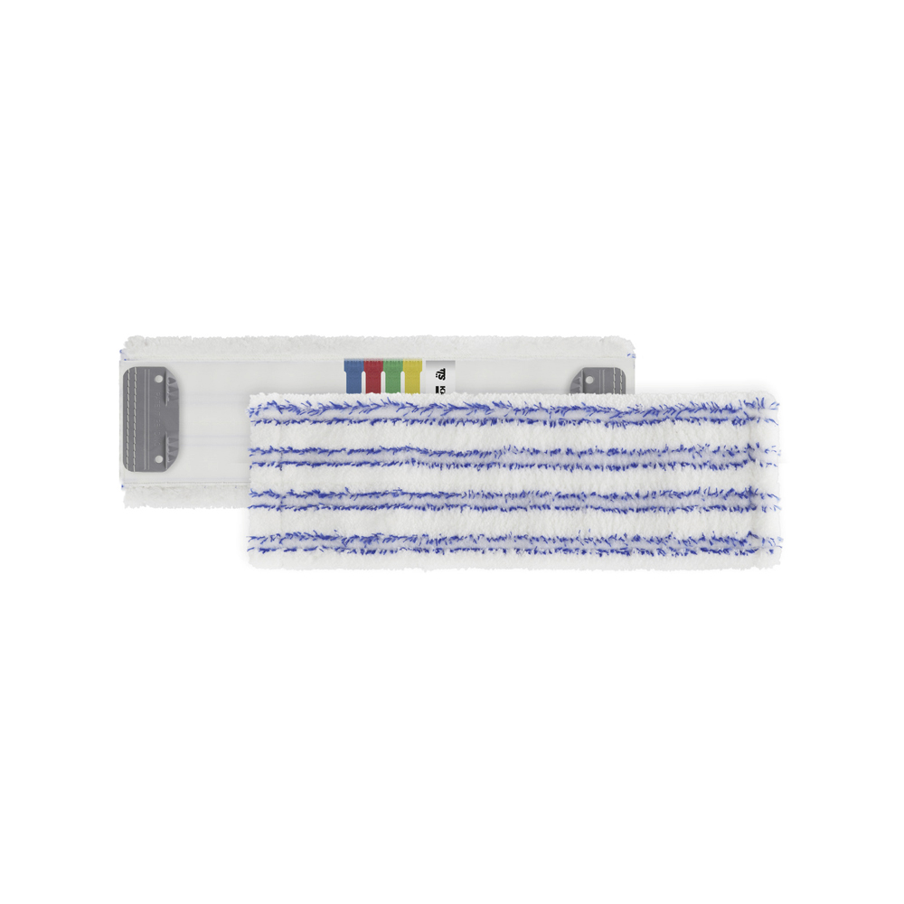 Serpillière microfibre blanche et bandes bleues abrasives 40 cm KÄRCHER - 9.212-015.0