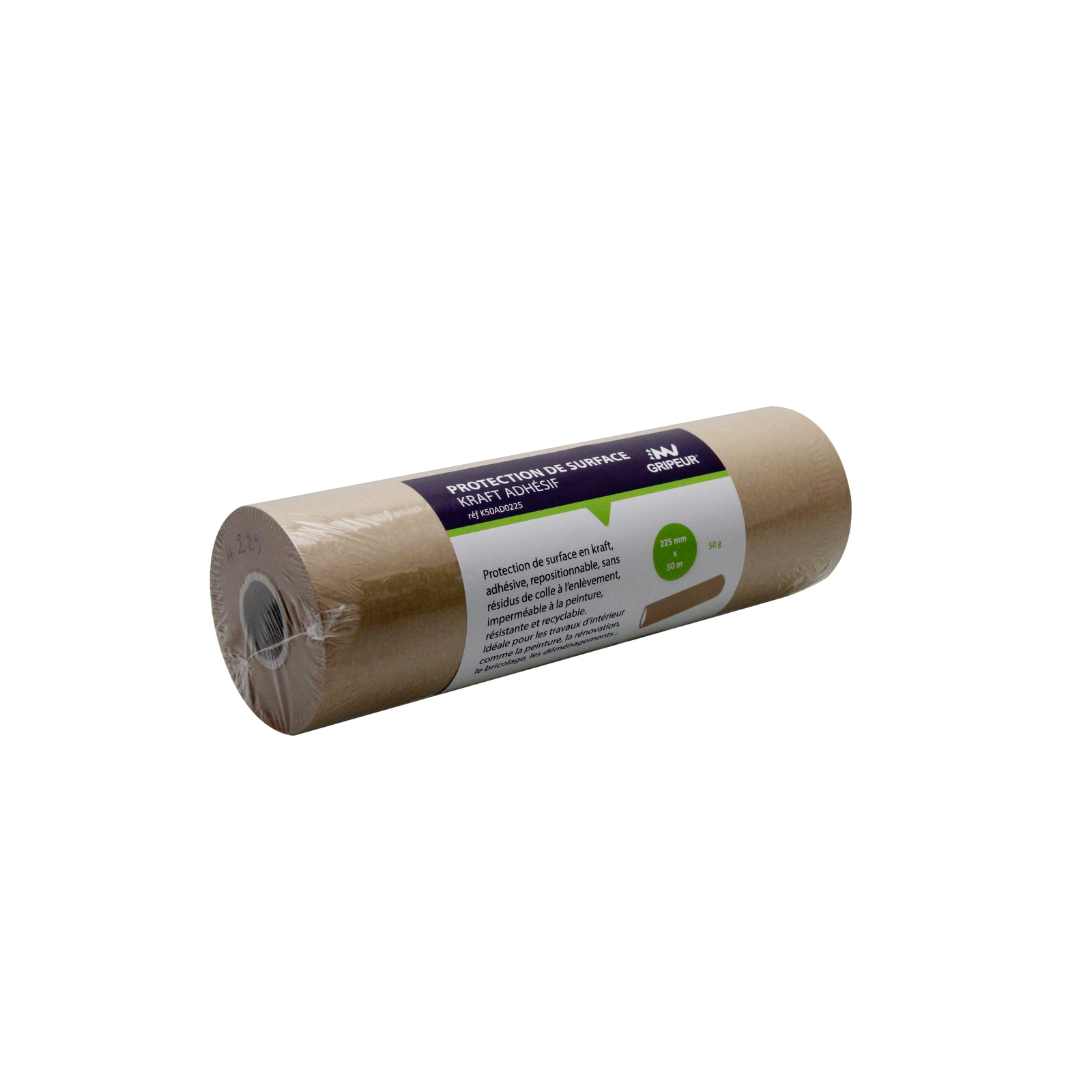 Adhésif Protection Papier Kraft K50AD brun Repositionnable 225mm x 50m LIMA - 0000K50AD0225