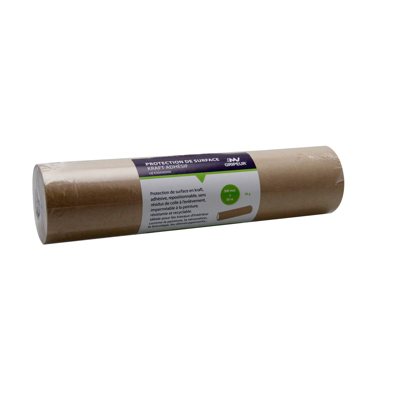 Adhésif Protection Papier Kraft K50AD brun Repositionnable 300mm x 50m LIMA - 0000K50AD0300