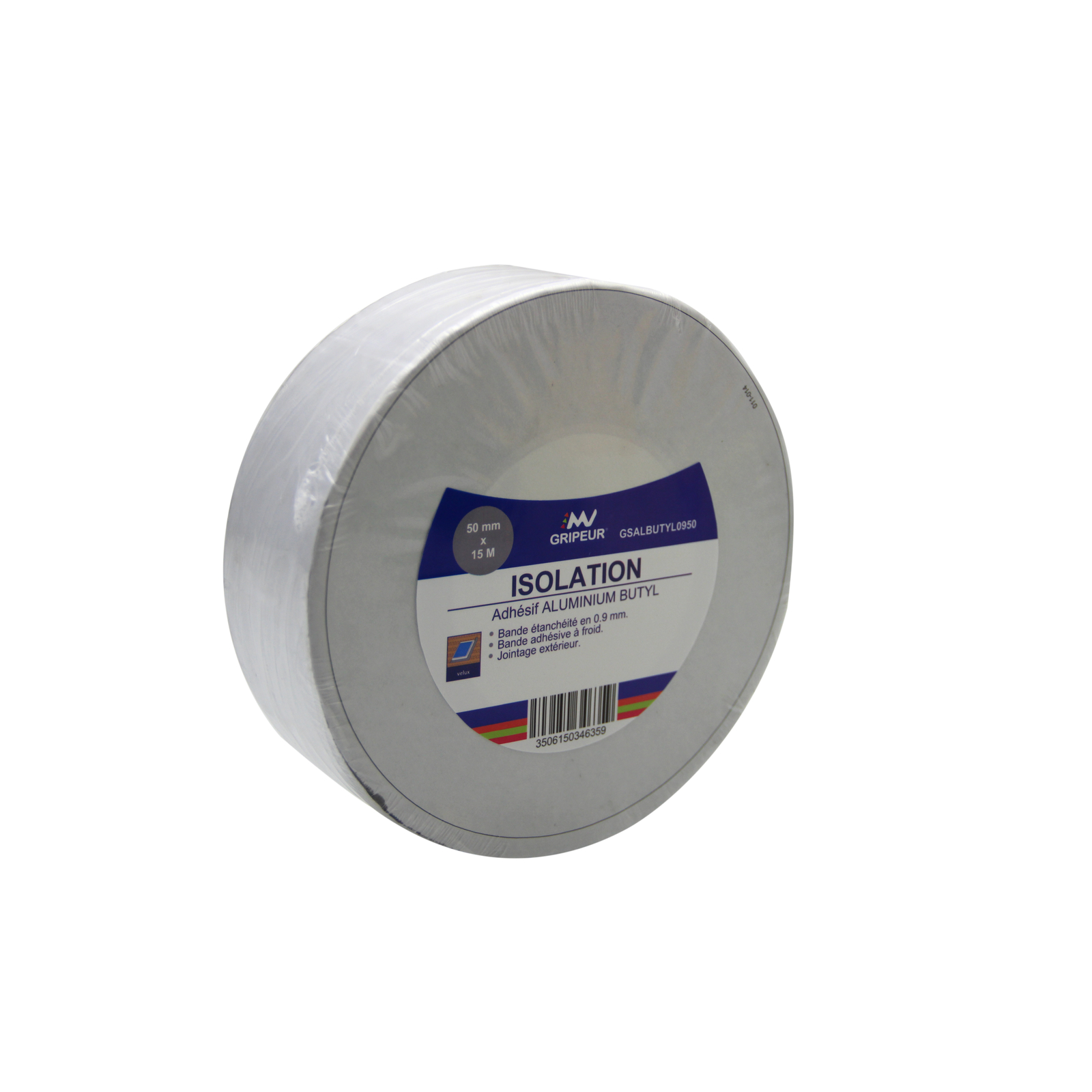 Bande Adhésive d'Etanchéité GSALBUTYL Alu butyl 900µ m1 50mm x 15m LIMA - GSALBUTYL0950