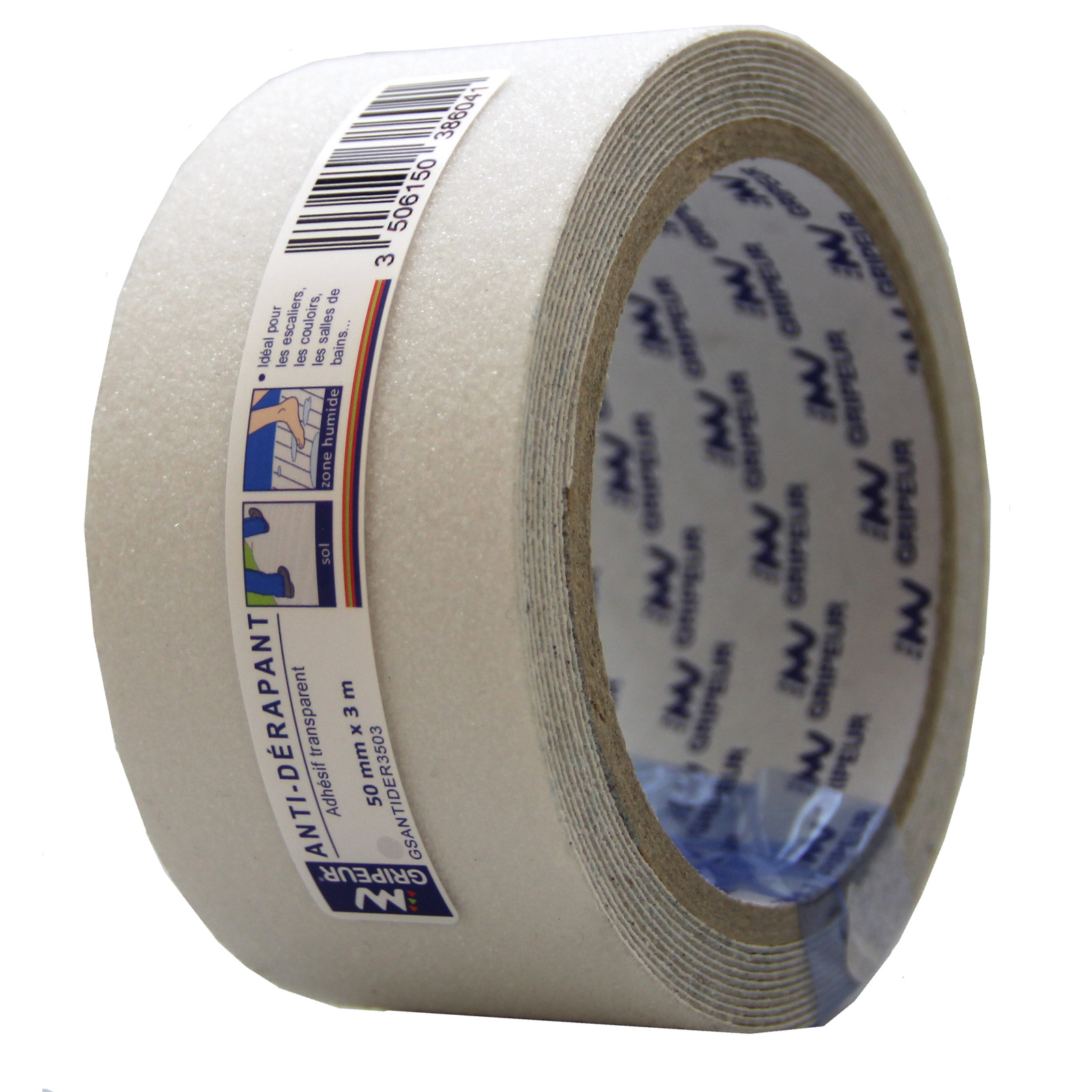Adhésif Antidérapant GSANTIDER3 transparent 800µ 50mm x 3m LIMA - GSANTIDER3503
