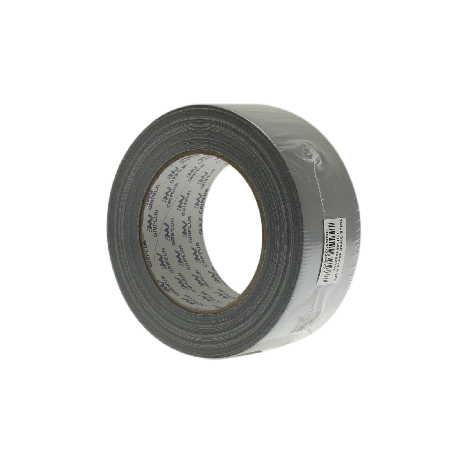 Adhésif Toile PRE-9940S couchée PE grise 180µ 48mm x 50m LIMA - PRE-9940S0048