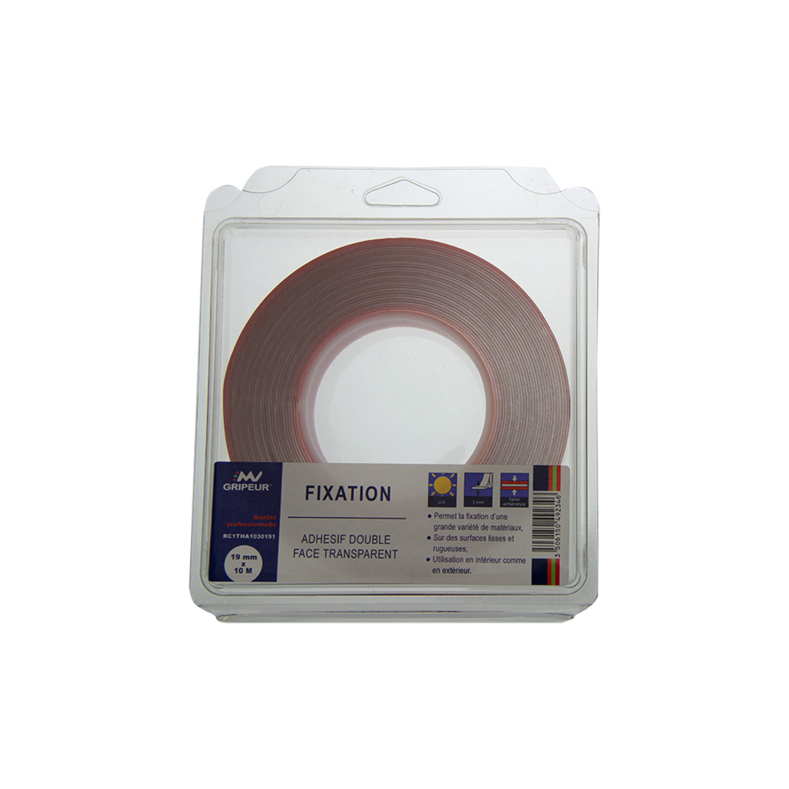 Adhésif DF THA RC1THA103 transparent ép 1mm 19mm x 10m LIMA - RC1THA1030191