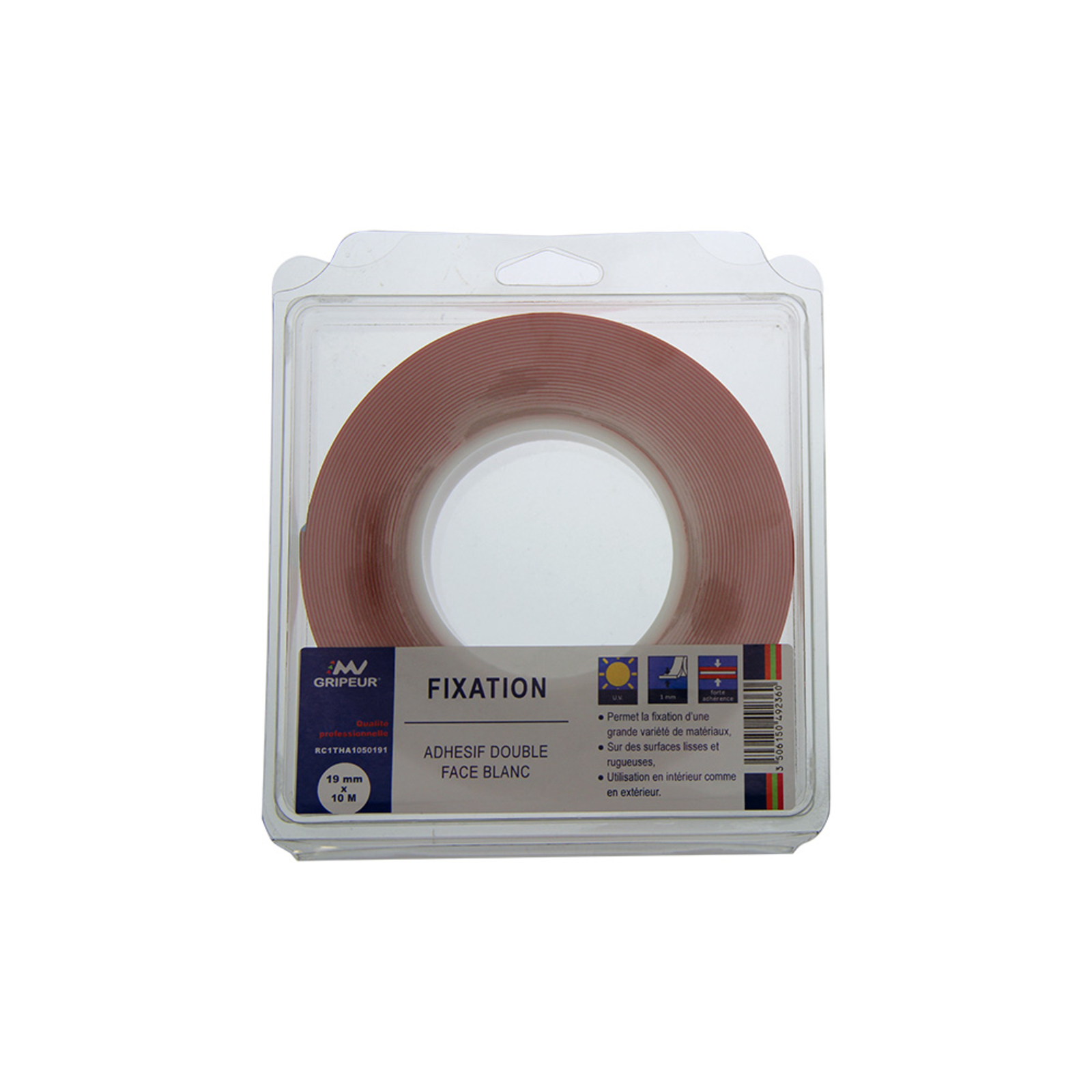 Adhésif DF THA RC1THA105 blanc ép 1mm 19mm x 10m LIMA - RC1THA1050191