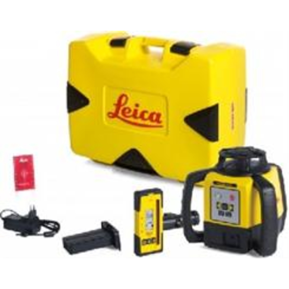 LEICA LASER Rugby 640 à batterie avec coffret et cellule de réception Rod Eye 160 6006000