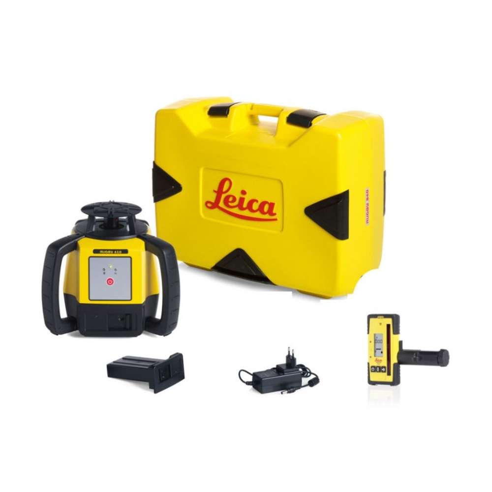 Laser LEICA Rugby 610 avec coffret avec batterie Li-ion et cellule de réception Rod Eye 160- 6008615