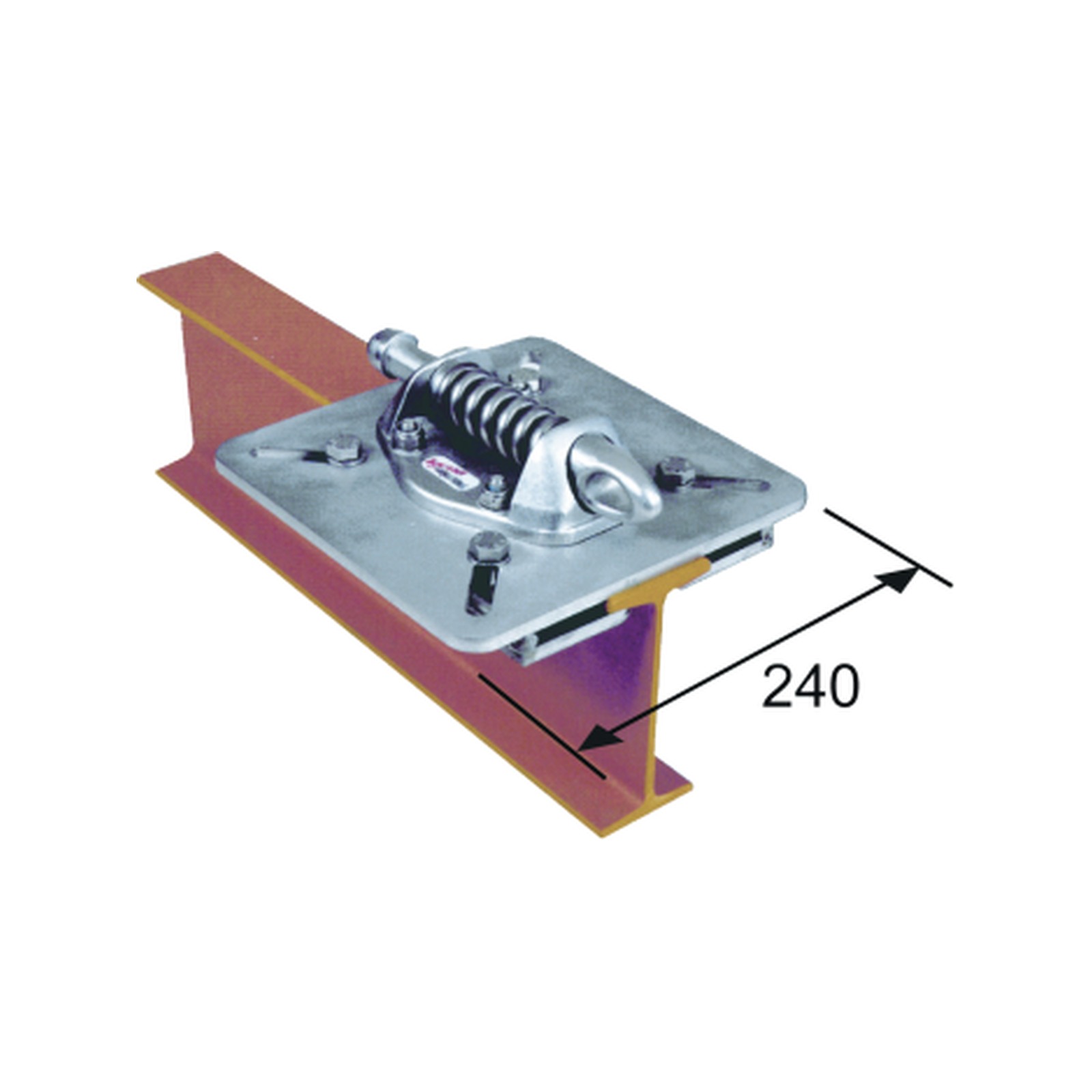 Ensemble plaque de fixation BA10 acier inox LEVAC 3600BA20
