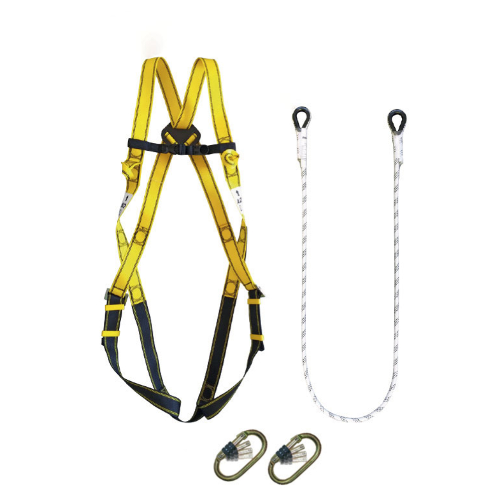 KIT NACELLE Harnais 3800a + longe lb101b 1 m + 2 mousquetons 3805a LEVAC - 3616KIT1V