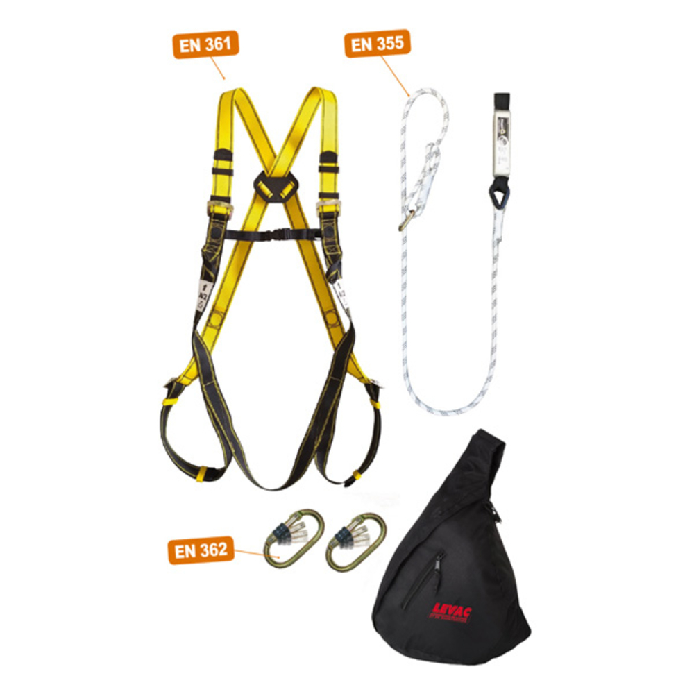 Harnais 3800C + Absorbeur 3801C20 + 2 Mousquetons + 1 Sac LEVAC - 3616KIT3V