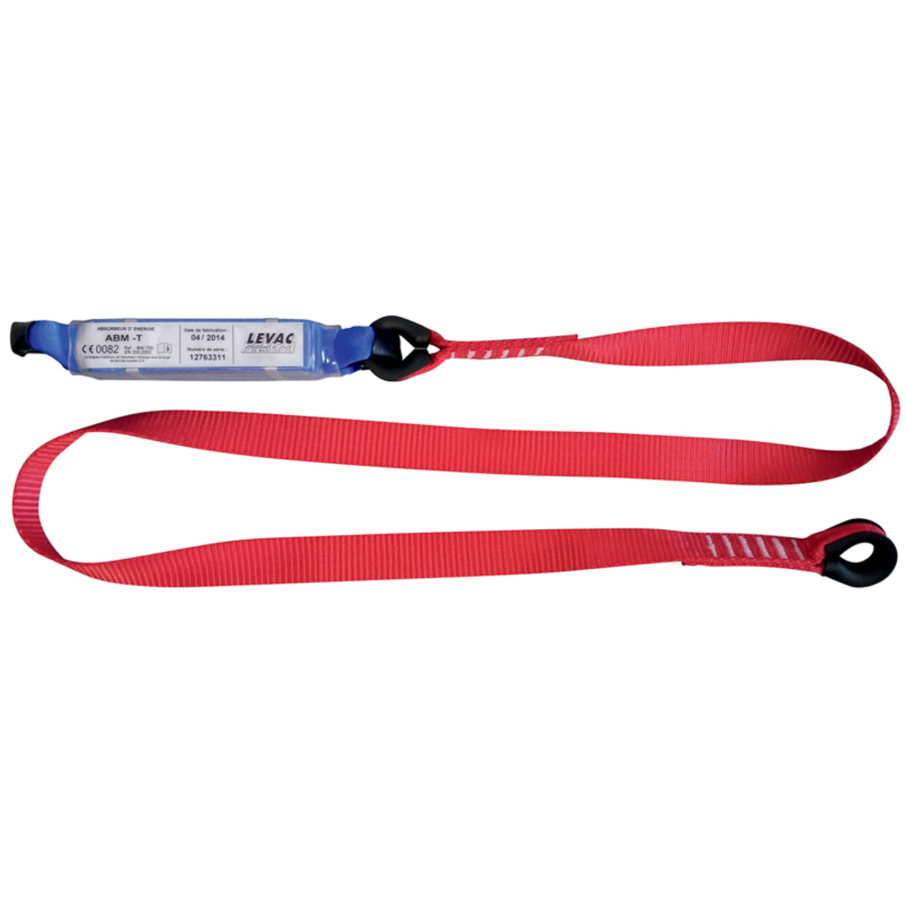 Absorbeur d'énergie + longe sangle long.2 m non-réglable LEVAC - 3617BW700
