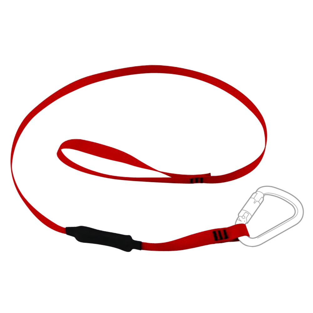 Longe porte outils +absorbeur 1 boucle etrangl. +1 cousue 1,25m maxi 5kg LEVAC - 3800RTLA1