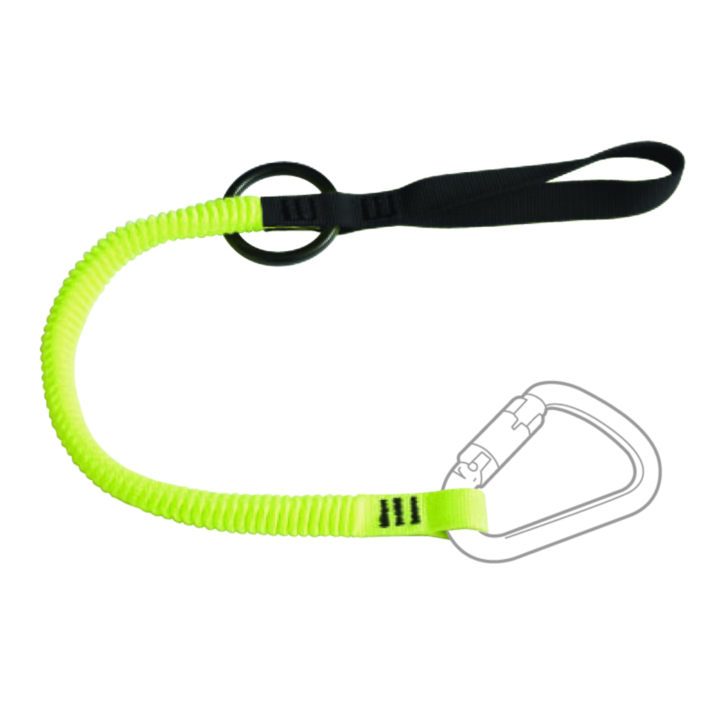 Longe élastique 1 boucle etrangl +anneau métal + boucle 0,60m maxi 5kg LEVAC - 3800RTLE3