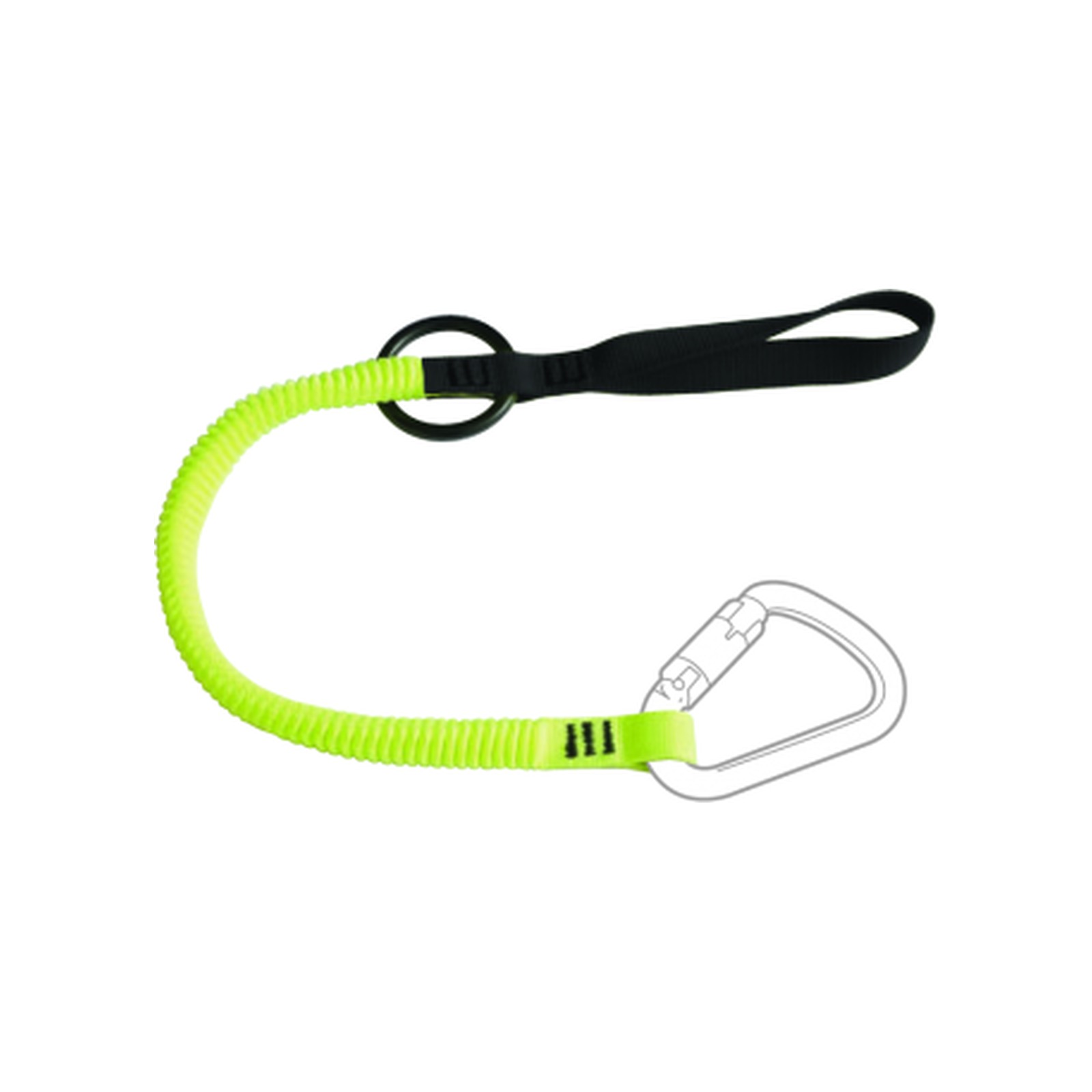 Longe élastique 1 boucle étrangl anneau métal LEVAC 3800RTLE3