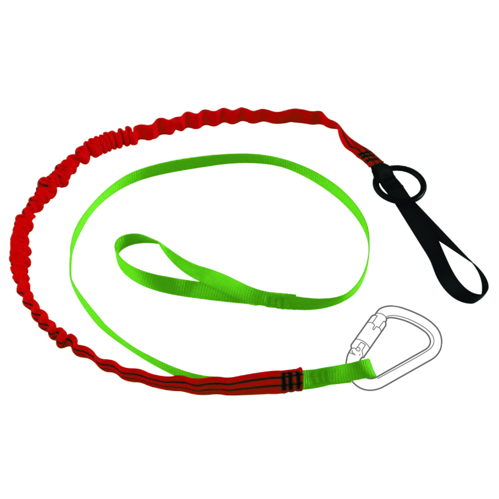 Double longe élastique 1 boucle etrangl. +1 ann métal 1,25m maxi 10kg LEVAC - 3800RTLK3