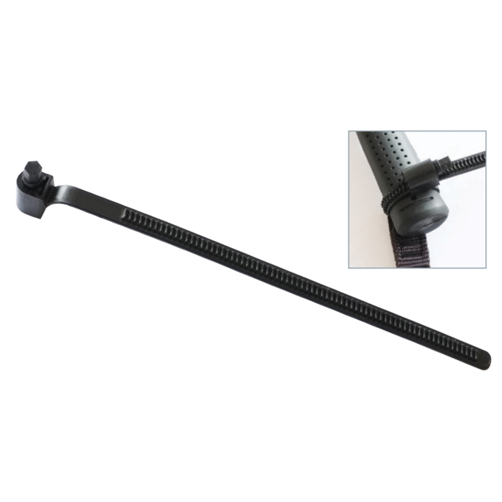 Kit 5 colliers plastique crantés a vis de serrage lg. 240 mm maxi 1 kg LEVAC - 3800RTLX1